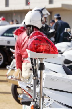 Policewoman's motorcycle