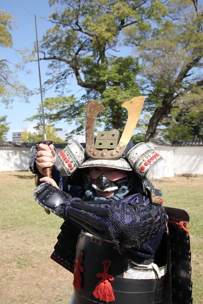 Samurai japanese clothing uniform with katana sword — Zdjęcie stockowe