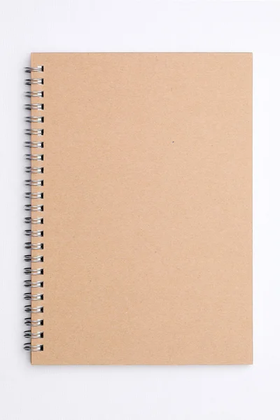 Spiral brown notebook — Stock Photo, Image