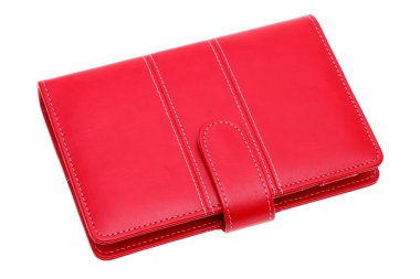 kırmızı deri notebook