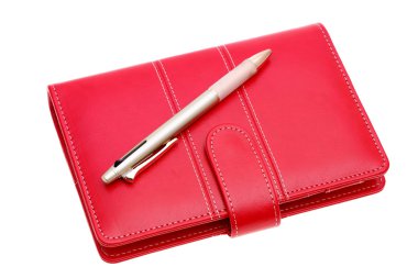 deri defter ve tükenmez kalem