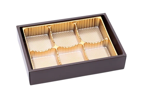 Krabice prázdná cukrovinky — Stock fotografie