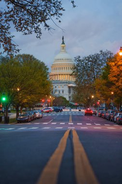 ABD Kongre Binası Gün batımında, Washington DC, ABD.