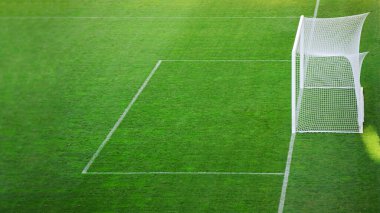 Stadyumdaki boş futbol golü - maça hazır.