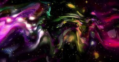 Soyut renkli animasyon. Çok renkli sıvı arkaplan. Güzel eğimli doku, soyut çok renkli arkaplan, Hareket grafiği