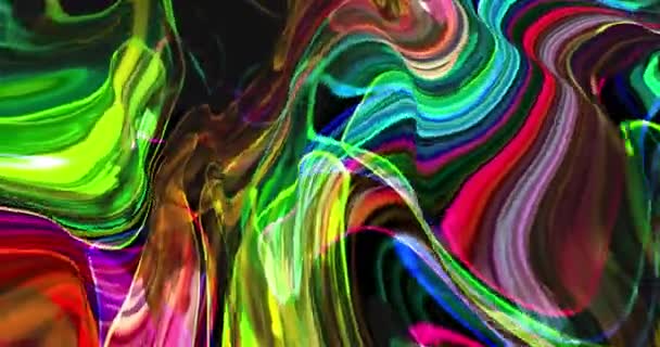 抽象的なカラフルなアニメーション 多色の液体の背景 美しいグラデーションのテクスチャ 抽象的な多色の背景を移動 モーショングラフィックス — ストック動画