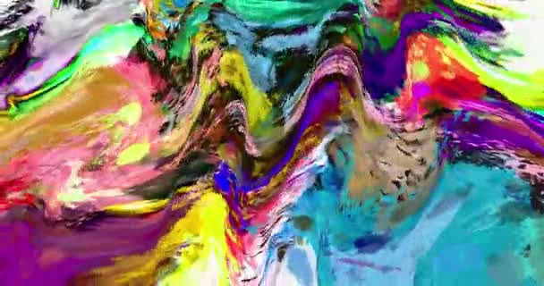 Abstract Colorful Animation Multicolor Liquid Background Moving Abstract Multicolored Background — Stock Video