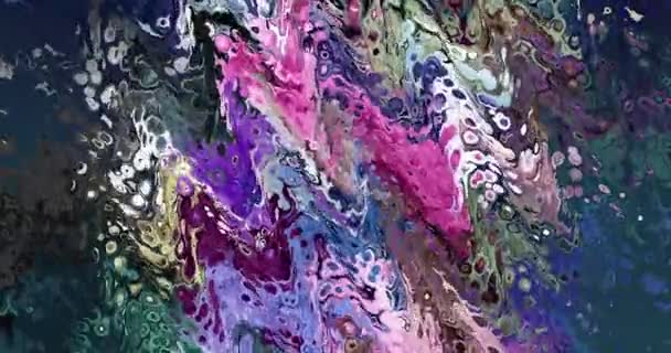 Animación Colorida Abstracta Fondo Líquido Multicolor Fondo Multicolor Abstracto Móvil — Vídeo de stock