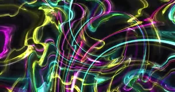 抽象的なカラフルなアニメーションマルチカラー液体の背景抽象的なマルチカラー背景の移動 — ストック動画
