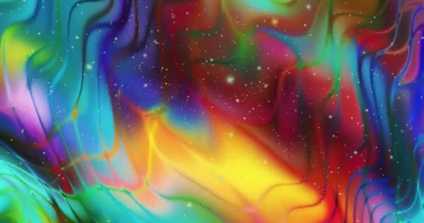 Abstract Colorful Animation Multicolor Liquid Background Moving Abstract Multicolored Background — Stock Video