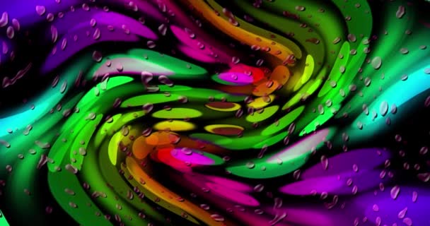 추상적 애니메이션 Multicolor 아름답고 편차적 추상적 배경을 움직이는 그래픽 — 비디오