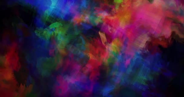 추상적 애니메이션 Multicolor Beautiful Digital Painting Movie Abstract Background Movie — 비디오