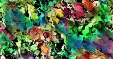 Soyut renkli animasyon. Çok renkli sıvı arka plan. Güzel dijital resim filmi, soyut arkaplan filmi.