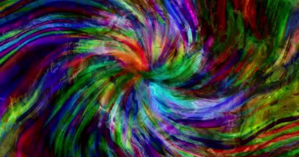 Abstrakt Färgglada Animation Multicolor Flytande Bakgrund Vacker Digital Målning Film — Stockvideo