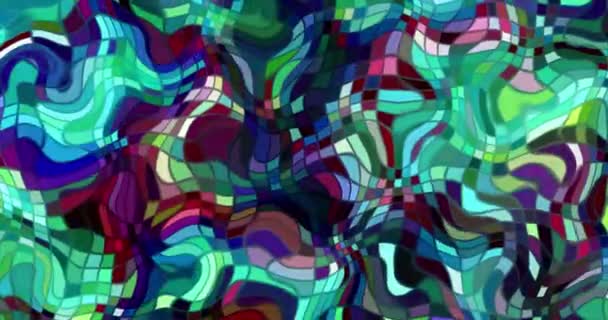 Abstrakt Färgglada Animation Multicolor Flytande Bakgrund Vacker Digital Målning Film — Stockvideo