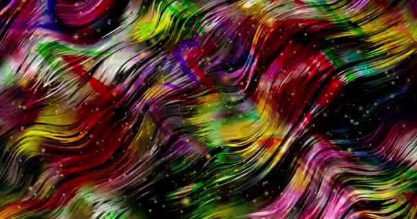 Abstraktní Barevná Animace Multicolor Tekuté Pozadí Krásný Digitální Malba Film — Stock video