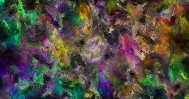 Animação Colorida Abstrata Fundo Líquido Multicolorido Belo Filme Pintura Digital — Vídeo de Stock