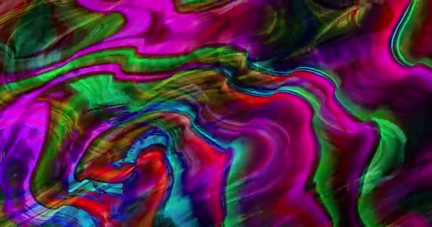 Animação Colorida Abstrata Fundo Líquido Multicolorido Belo Filme Pintura Digital — Vídeo de Stock