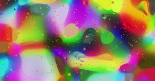 Animation Colorée Abstraite Fond Liquide Multicolore Beau Film Peinture Numérique — Video