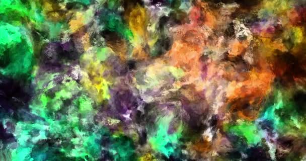 Animación Colorida Abstracta Fondo Líquido Multicolor Hermosa Película Pintura Digital — Vídeos de Stock