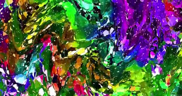 Абстрактная Красочная Анимация Многоцветный Жидкий Фон Картина Абстрактный Фон — стоковое видео