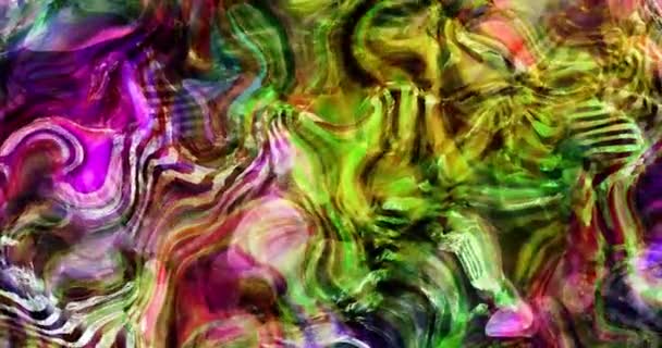 Animação Colorida Abstrata Fundo Líquido Multicolorido Belo Filme Pintura Digital — Vídeo de Stock