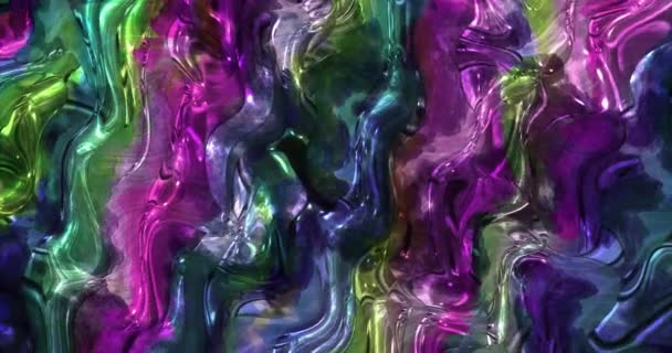 Абстрактная Красочная Анимация Многоцветный Жидкий Фон Картина Абстрактный Фон — стоковое видео