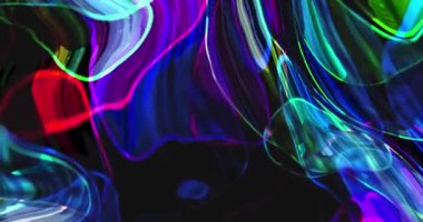 Soyut renkli animasyon. Çok renkli sıvı arka plan. Güzel dijital resim filmi, soyut arkaplan filmi.