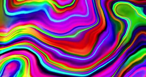 Animação Colorida Abstrata Fundo Líquido Multicolorido Bela Textura Gradiente Movimento — Vídeo de Stock