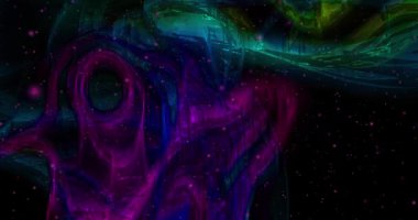 Soyut renkli animasyon. Çok renkli sıvı arka plan. Güzel dijital resim filmi, soyut arkaplan filmi.