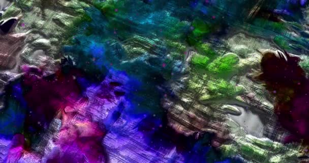 Abstrakte Bunte Animation Multicolor Flüssigen Hintergrund Schöne Digitale Malerei Film — Stockvideo