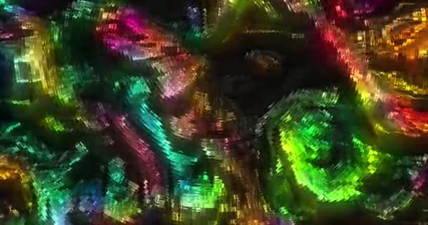 Animación Colorida Abstracta Fondo Líquido Multicolor Hermosa Película Pintura Digital — Vídeo de stock