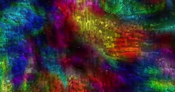 Animation Colorée Abstraite Multicolor Fond Liquide Beau Film Peinture Numérique — Video