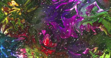 Soyut renkli animasyon. Çok renkli sıvı arka plan. Güzel dijital resim filmi, soyut arkaplan filmi.