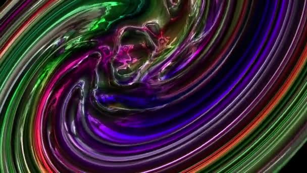 Animation Colorée Abstraite Multicolor Fond Liquide Beau Film Peinture Numérique — Video