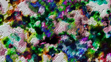 3D illüstrasyon, modern arkaplan illüstrasyonu, fraktal yüzey, ışık efekti dokusu, dijital boyalı soyut tasarımı, renkli doku, fraktal sanat, soyut modern resim, dijital modern arkaplan, renkli görünüm..