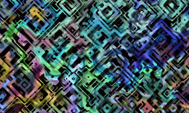 3D illüstrasyon, modern arkaplan illüstrasyonu, fraktal yüzey, ışık efekti dokusu, dijital boyalı soyut tasarımı, renkli doku, fraktal sanat, soyut modern resim, dijital modern arkaplan, renkli görünüm..