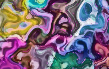 Soyut modern resim. Dijital modern arka plan. Renkli doku. Dijital arkaplan çizimi.