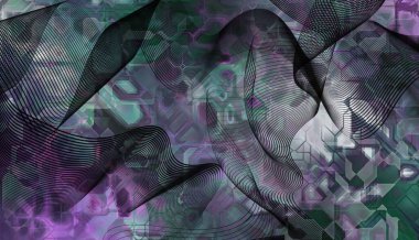 Soyut modern resim. Dijital modern arka plan. Renkli doku. Dijital arkaplan çizimi.