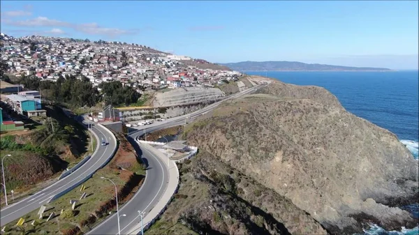 Aerial View Punta Angeles Lighthouse Valparaiso Chile — 图库照片