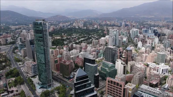 智利圣地亚哥市的空中景观 — 图库照片
