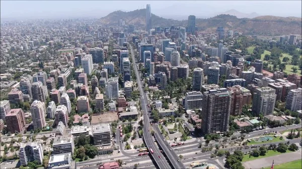 Vista Aérea Cidade Santiago Chile — Fotografia de Stock