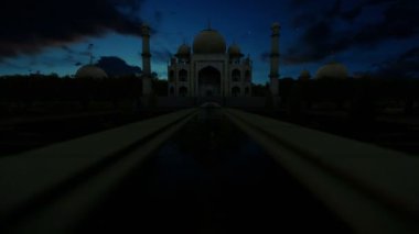 Taj Mahal'ı güzel timelapse gündoğumu