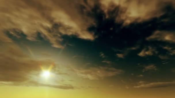 Himmlische stürmischen Timelapse Wolken, Sonnenaufgang bis Nachmittag — Stockvideo
