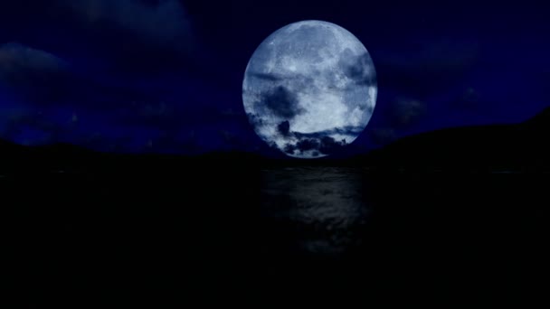 满月在湖 — 图库视频影像