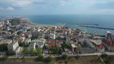 Kıyı şeridi, Köstence, Romanya havadan görünümü