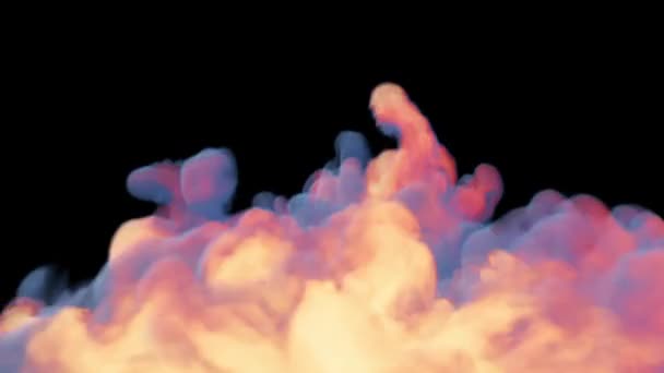 靠近火和烟沸腾 无缝循环 Luma Matte Attached Mov — 图库视频影像
