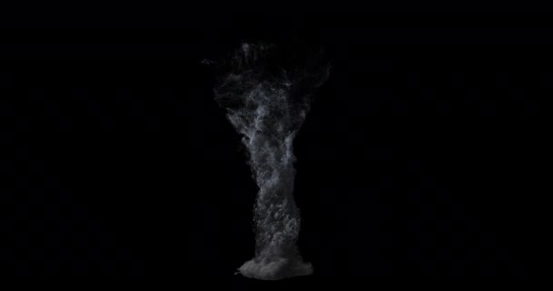 Büyük Torando Kusursuz Döngü Siyah Arkaplan — Stok video