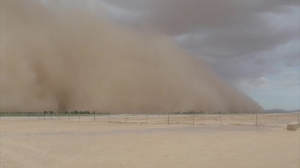 Silná Pouštní Bouře Afghánistánu Spatřena Základny Camp Mov — Stock video