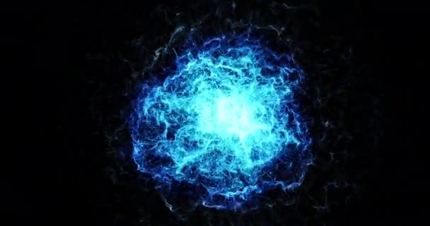 Abstrait Bleu Particule Portail Fond Boucle Transparente Luma Matte Attaché — Video